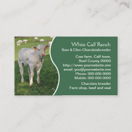Vitcharolaiskalv med den gröna panelen visitkort