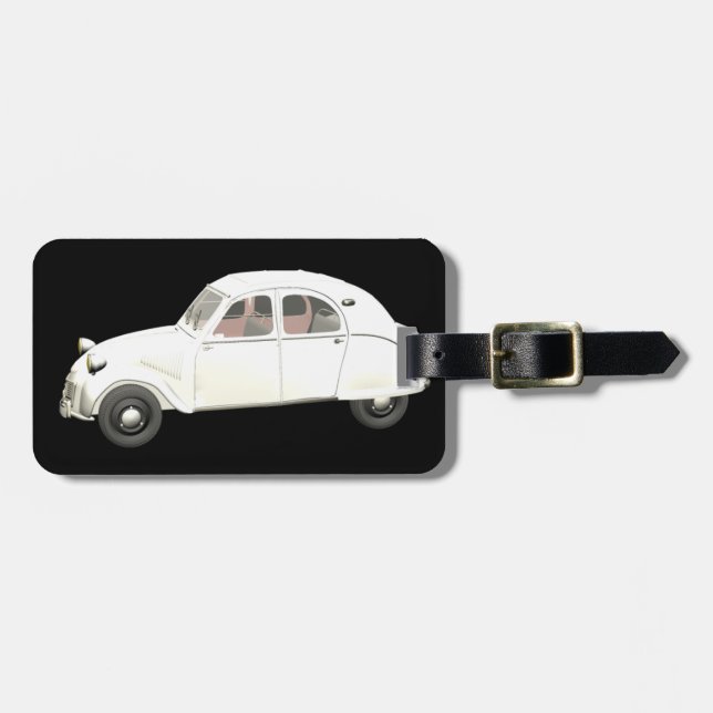 Vitcitroen 2CV Bagagebricka (Horisontell Framsida)