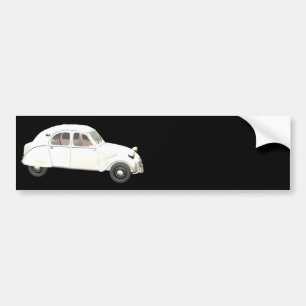 Vitcitroen 2CV Bildekal