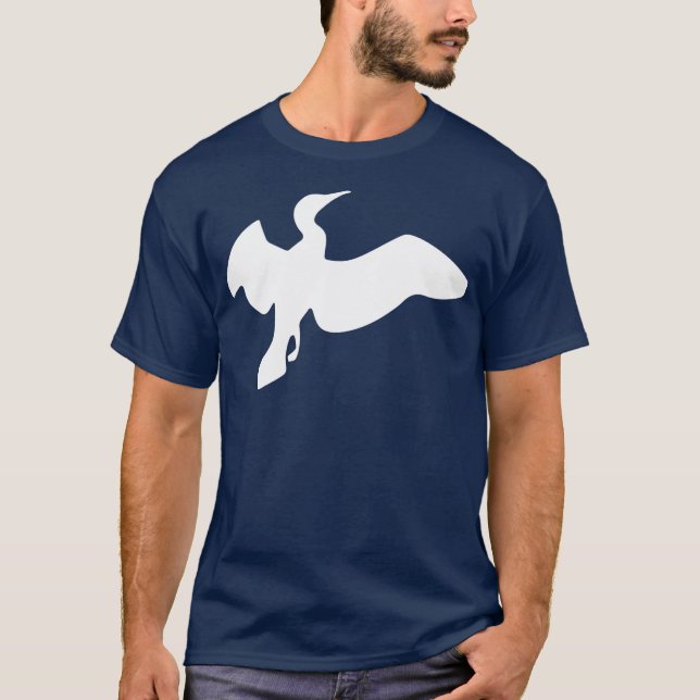 VitCormorant i flyg Tee Shirt (Framsida)