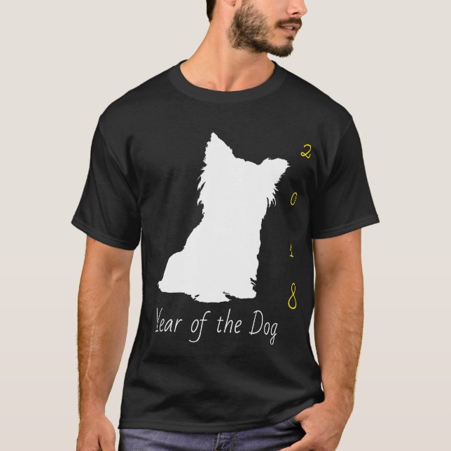 Vitcute Hund kinesiska nyår 2018 Tee (Framsida)