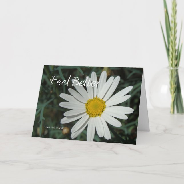 Vitdaisy - den bättre känselförnimmelsen - helgkort (Framsida)