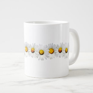 Vitdaisy i regna jumbo mugg