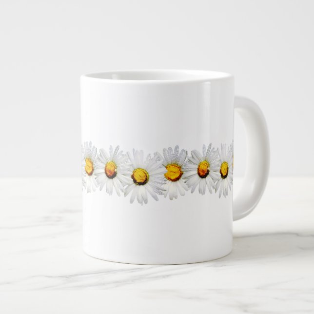 Vitdaisy i regna jumbo mugg (Framsida höger)