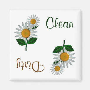 Vitdaisyn blommar diskaremagneten magnet