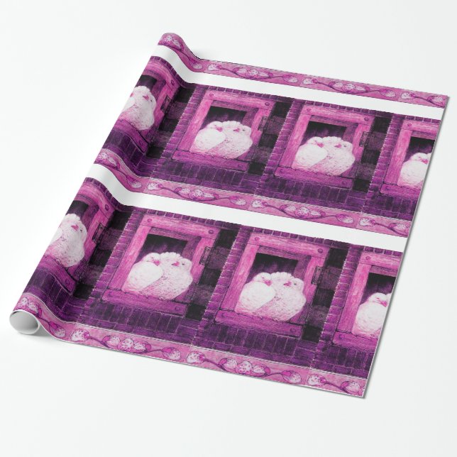 VITDOKAR I FÖNSTRET PRESENTPAPPER (Utrullad)