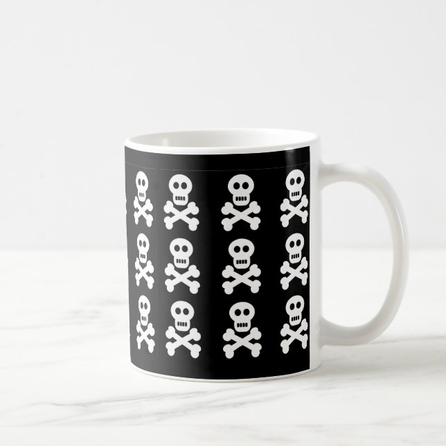 Vitdöskallar, vitdöskallar, vitdöskallar kaffemugg (Höger)