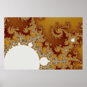 Vitdrake - Fractalkonst Poster