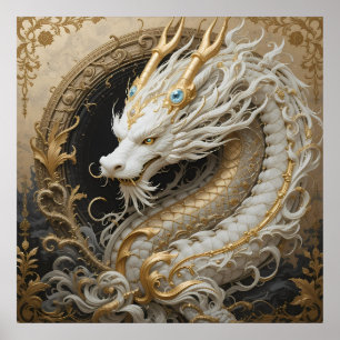 Vitdrake Poster