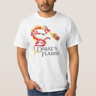 Vitdraken flammar utslagsplatsen t shirt