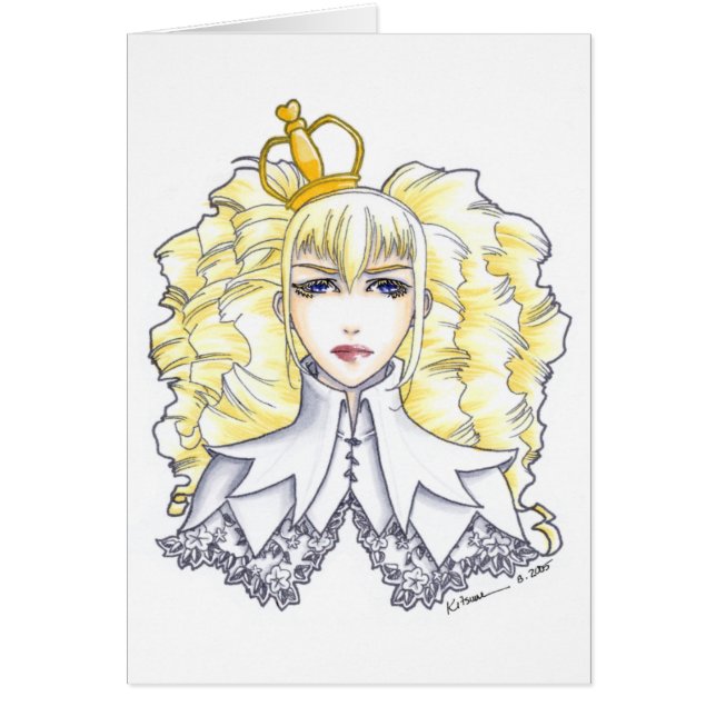 Vitdrottning Hälsningskort (Framsidan)