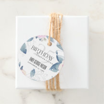 VITE BLUE BLOMMIGT 25 ÅR BIRTHDAY