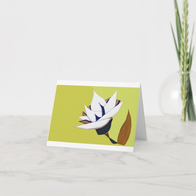 VITE, BLUE, GULD LOTUS TACK KORT (Framsida)