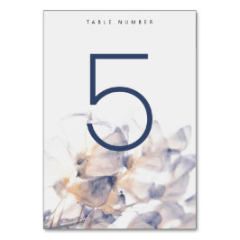VITE & BLUE PATELE BLOMMIGT BRÖLLOP BORD NO. BORDSNUMMER