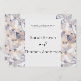 VITE & BLUE PATELES BLOMMIGT ELEGANT MÖHIPPA BRÖLL INBJUDNINGAR