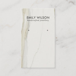 VITE CALACATTA MARBLE TEXTUR STUD EARRING VISNING VISITKORT