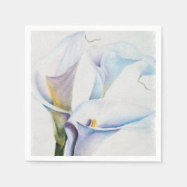 VITE CALLA LILIES PAPPRA NAPKINER PAPPERSSERVETT