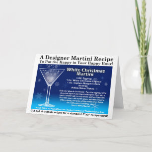 VITE CHRISTMAS MARTINI COCKTAIL RECIPE CARD HELGKORT