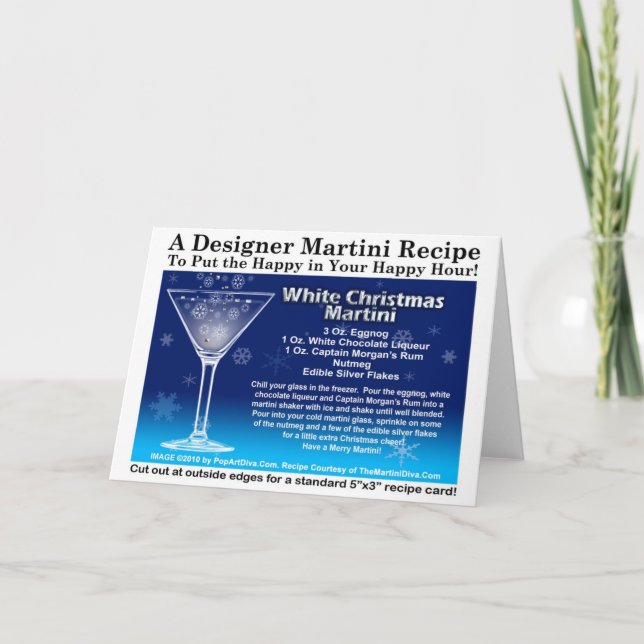 VITE CHRISTMAS MARTINI COCKTAIL RECIPE CARD HELGKORT (Framsida)