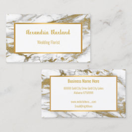 VITE GULD MARBLE ABSTRAKT AFFÄRSKORT VISITKORT