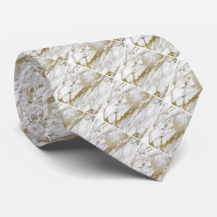 VITE GULD MARBLED ABSTRAKT OCEAN TIE SLIPS