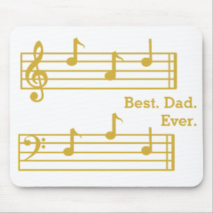VITE GULD MUSIK NOTER BEST PAPPA EVER TREBLE BASS MUSMATTA