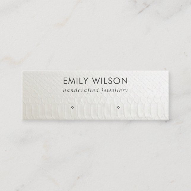 VITE LEATHER STRUKTUR STUD EARRING VISNING CARD MINI VISITKORT (Framsida)