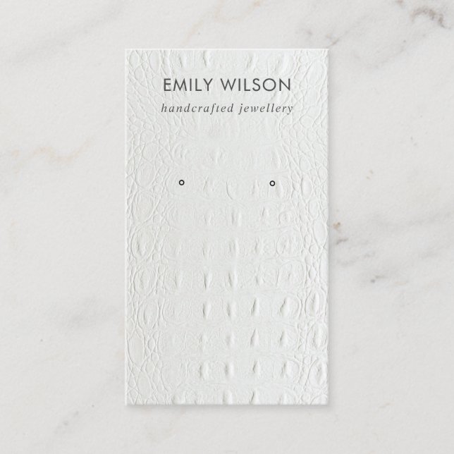 VITE LEATHER STRUKTUR STUD EARRING VISNING CARD VISITKORT (Framsida)