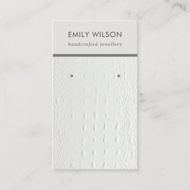 VITE LEATHER STRUKTUR STUD EARRING VISNING CARD VISITKORT (Framsida)