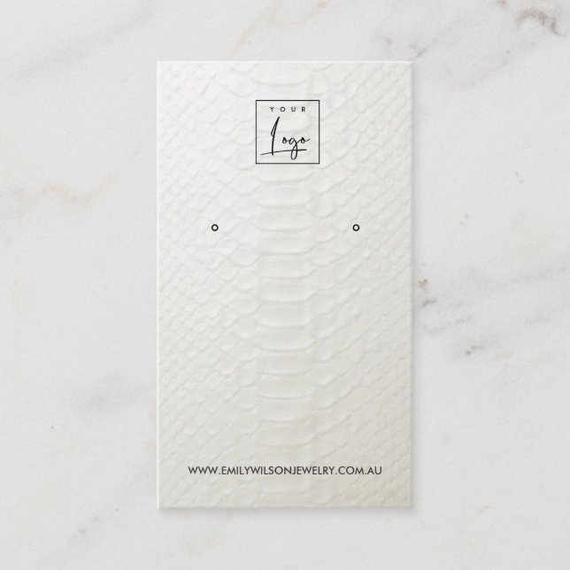 VITE LEATHER STRUKTUR STUD EARRING VISNING CARD VISITKORT (Framsida)