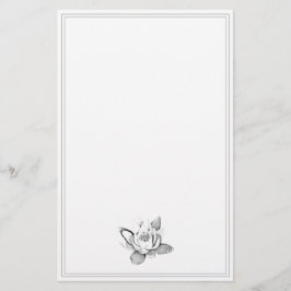 VITE LOTUS FLOWER BOTANICAL STATIONERY BREVPAPPER