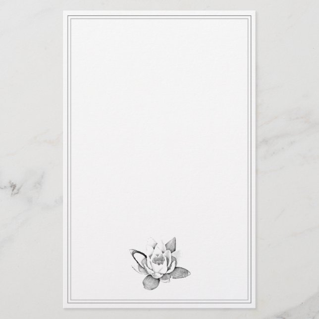 VITE LOTUS FLOWER BOTANICAL STATIONERY BREVPAPPER (Framsida)