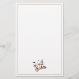 VITE LOTUS FLOWER BOTANICAL STATIONERY BREVPAPPER