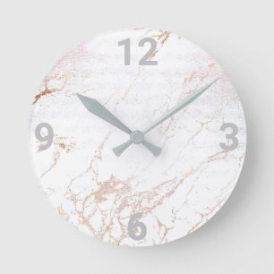 VITE MARBLE MODERN WALL CLOCK RUND KLOCKA
