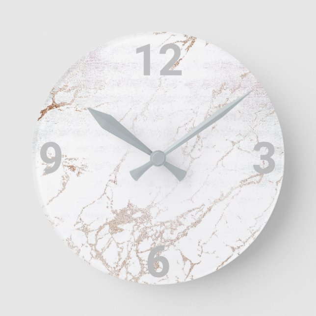 VITE MARBLE MODERN WALL CLOCK RUND KLOCKA (Framsida)