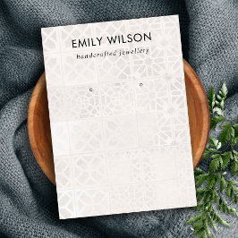 VITE MOROCCAN TILE STRUKTUR STUD EARRING VISNING VISITKORT