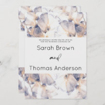 VITE OCH BLUE PATELE BLOMMIGT ELEGANT BRÖLLOP