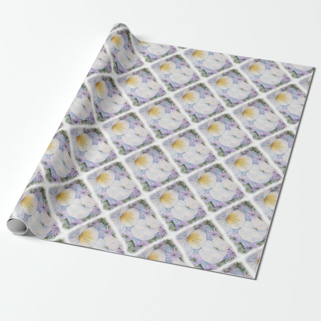 VITE PANSY PARTY WRAPPING PAPPER PRESENTPAPPER (Utrullad)