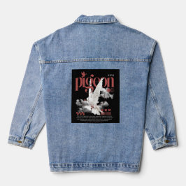 VITE PEGON DISIGN ON Denim Jacka