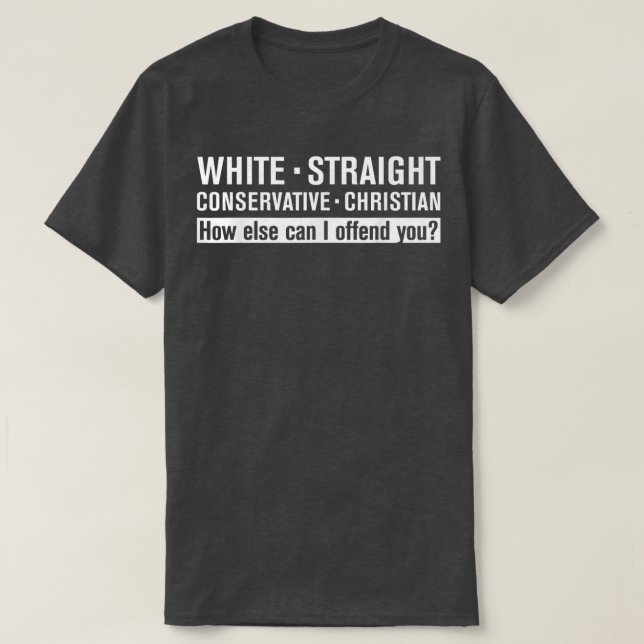 VITE RAKT KONSERVATIV CHRISTIAN T SHIRT (Design framsida)