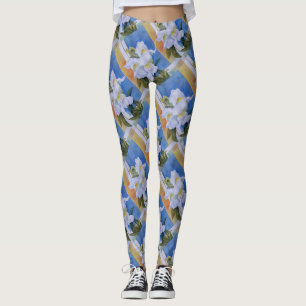 VITE SNAPDRAGONER BLOMMIGT LEGGINGS