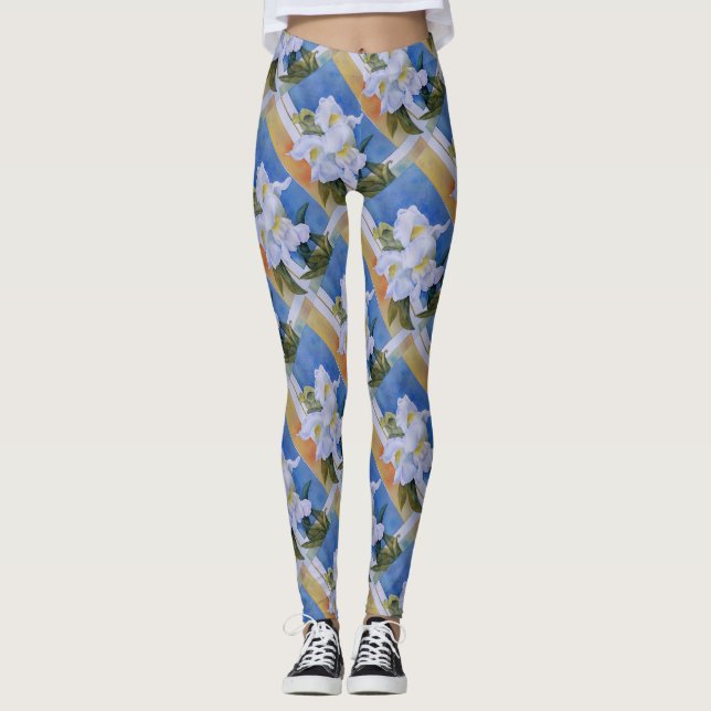 VITE SNAPDRAGONER | BLOMMIGT LEGGINGS (Framsida)