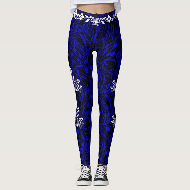 VITE VIOLIN PÅ NAVY LEGGINGS (Framsida)