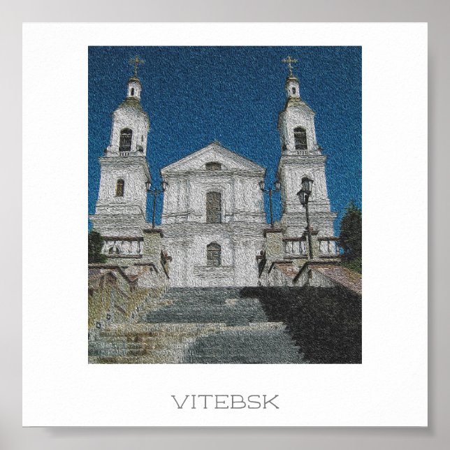 Vitebsk Belarus Church Architecture Poster (Framsidan)