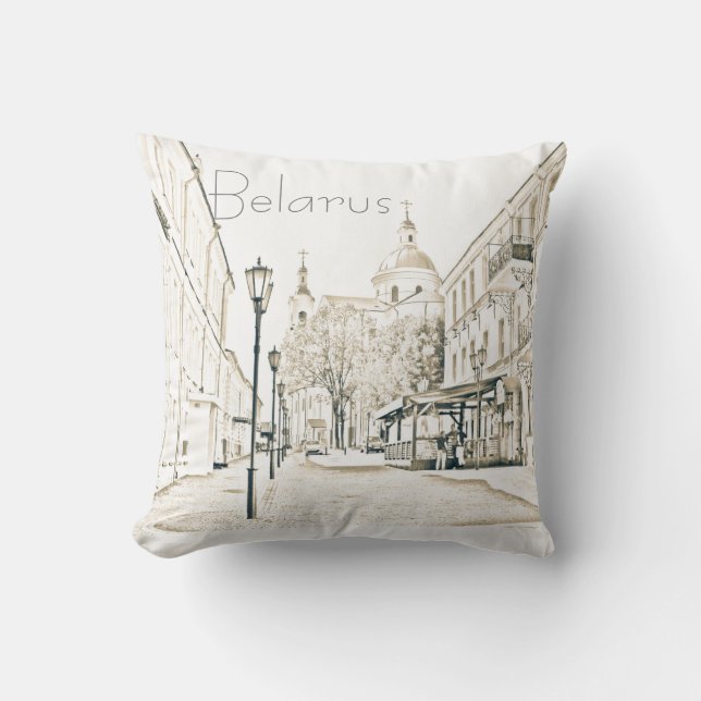 Vitebsk Cityscape Travel Cushion Pillow Kudde (Framsida)