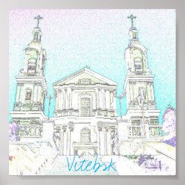 Vitebsk Vitryssland Kyrkoarkitektur Affisch