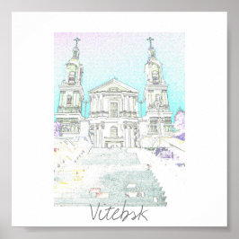 Vitebsk Vitryssland Kyrkoarkitektur Affisch