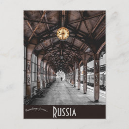 Vitebsky Railway Station St Petersburg Ryssland Vykort