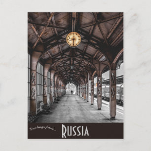 Vitebsky Railway Station St Petersburg Ryssland Vykort