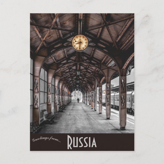 Vitebsky Railway Station St Petersburg Ryssland Vykort (Framsida)